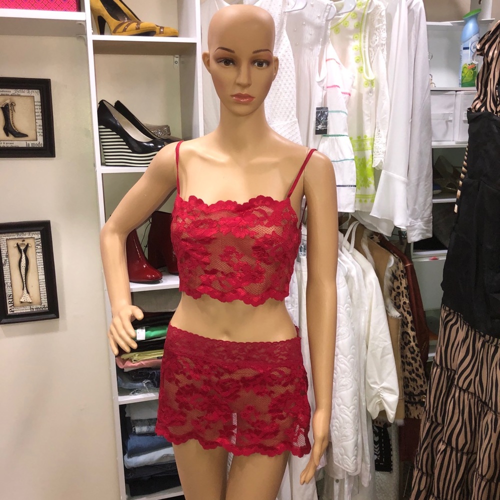 Victoria Secret Red Lace Mesh  Babydoll